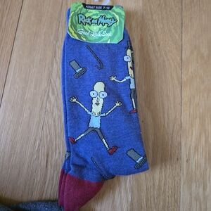 Rick And Morty Socks Sz 7-12 Nwt